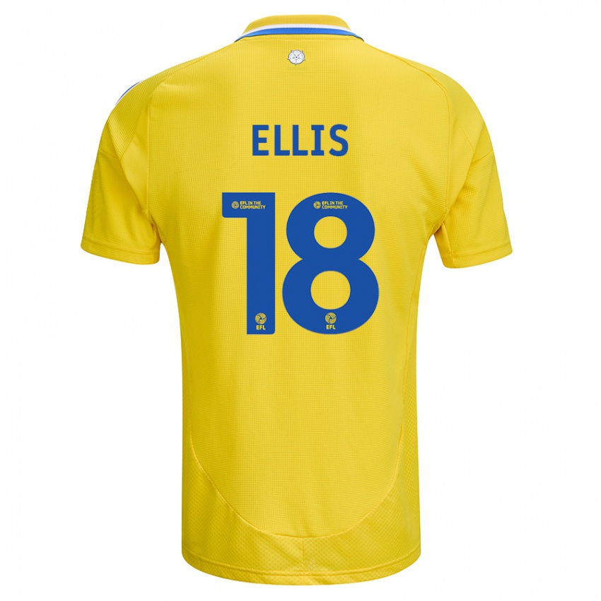 Bambino Maglia Macy Ellis #18 Giallo Blu Kit Gara Away 2024/25 Maglietta