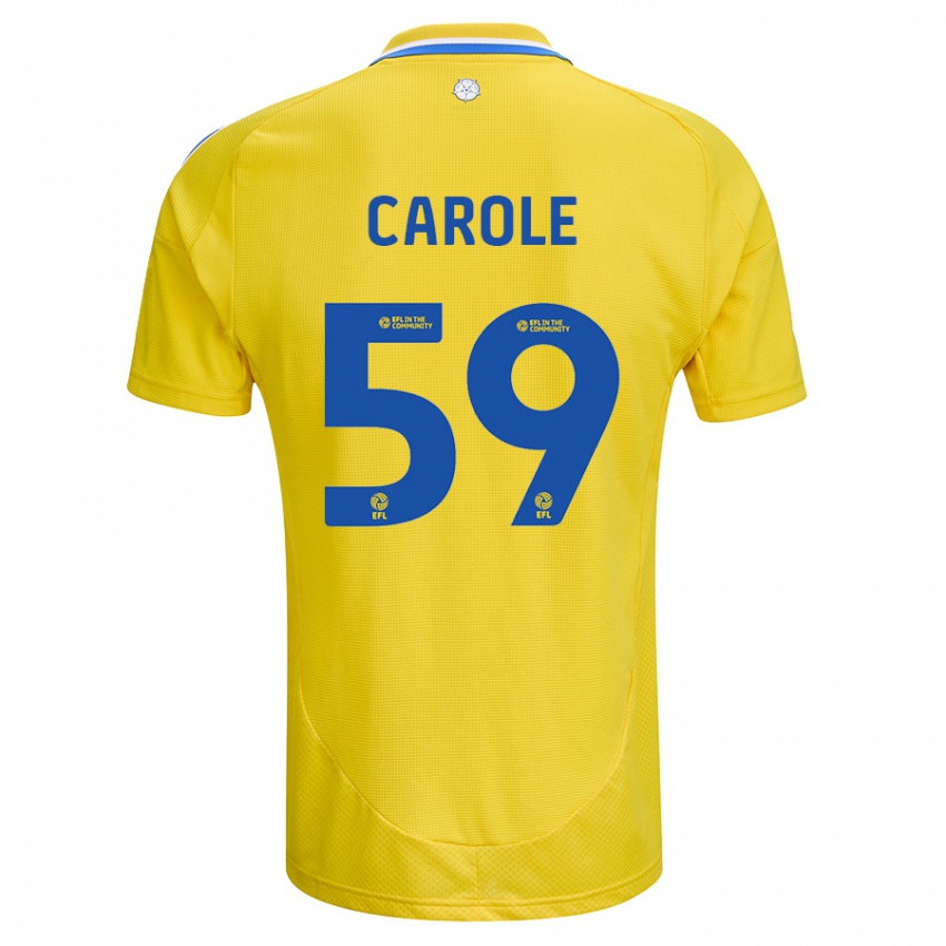 Bambino Maglia Keenan Carole #59 Giallo Blu Kit Gara Away 2024/25 Maglietta