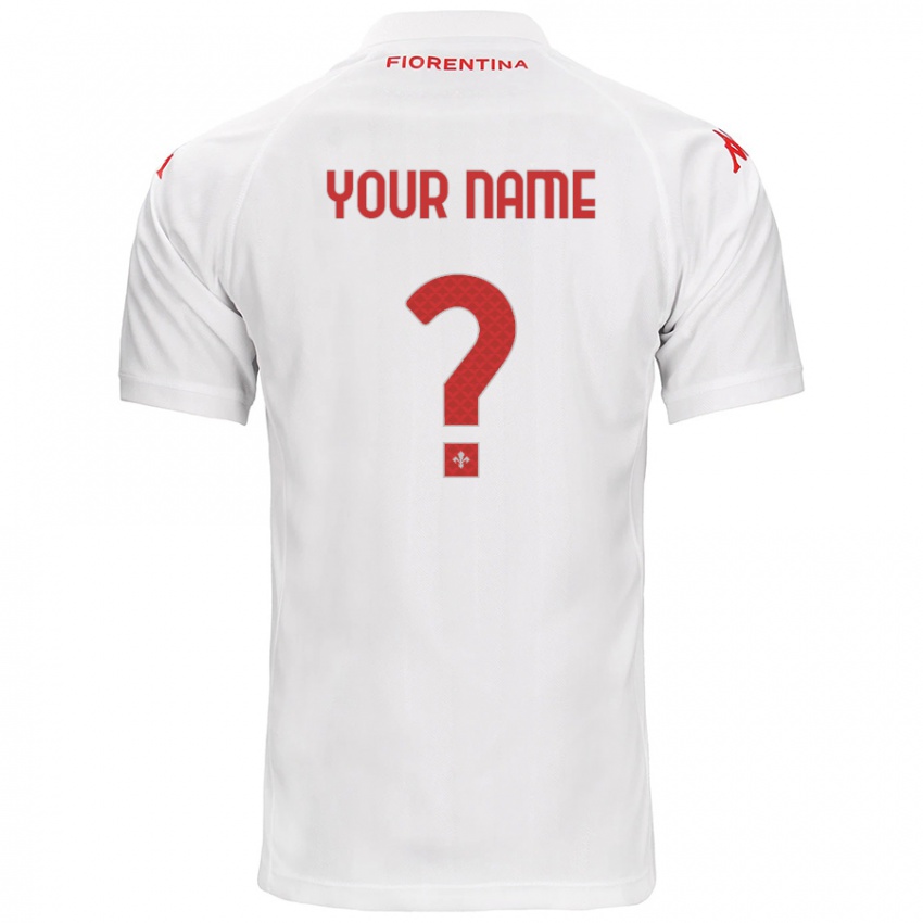 Bambino Maglia Il Tuo Nome #0 Bianco Kit Gara Away 2024/25 Maglietta