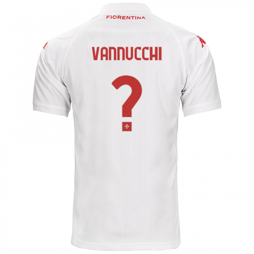 Bambino Maglia Tommaso Vannucchi #0 Bianco Kit Gara Away 2024/25 Maglietta