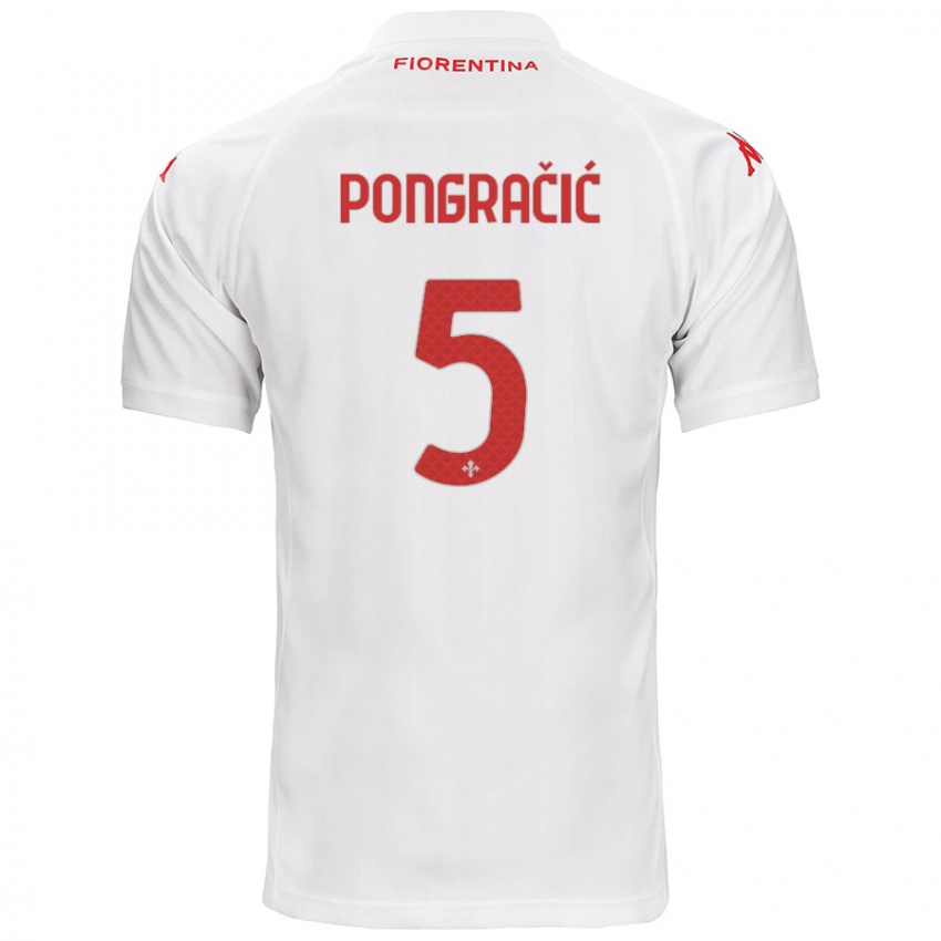 Bambino Maglia Marin Pongračić #5 Bianco Kit Gara Away 2024/25 Maglietta