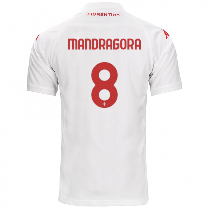 Bambino Maglia Rolando Mandragora #8 Bianco Kit Gara Away 2024/25 Maglietta