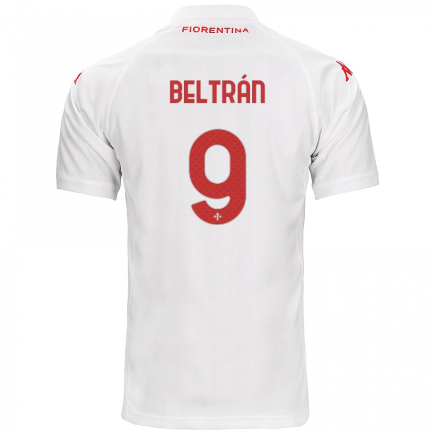 Bambino Maglia Lucas Beltrán #9 Bianco Kit Gara Away 2024/25 Maglietta