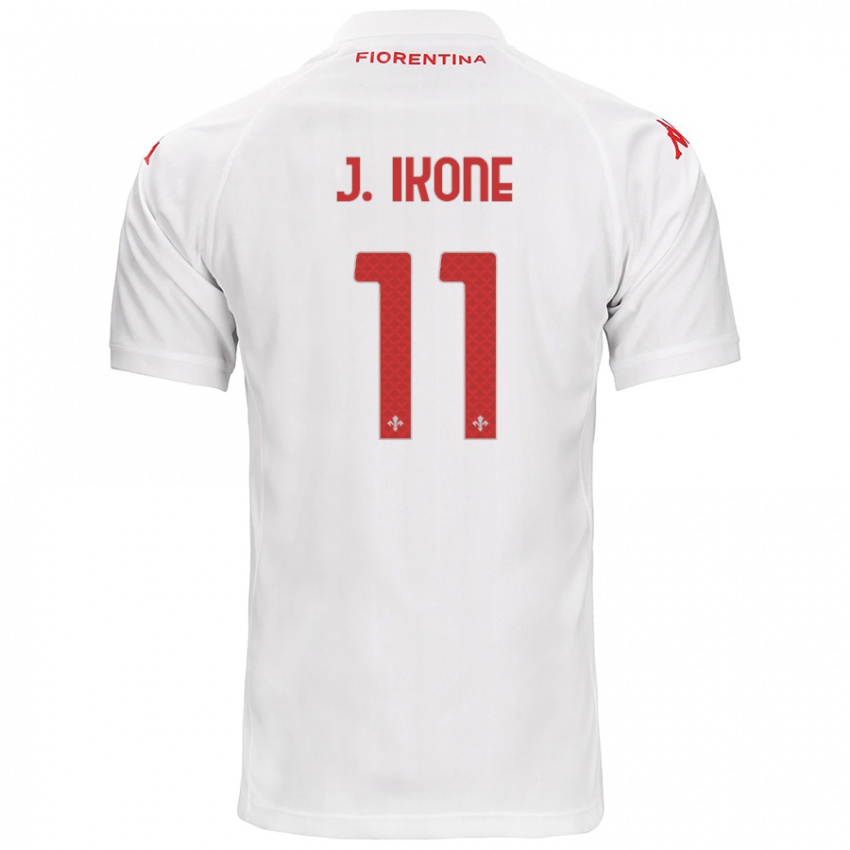 Bambino Maglia Jonathan Ikoné #11 Bianco Kit Gara Away 2024/25 Maglietta