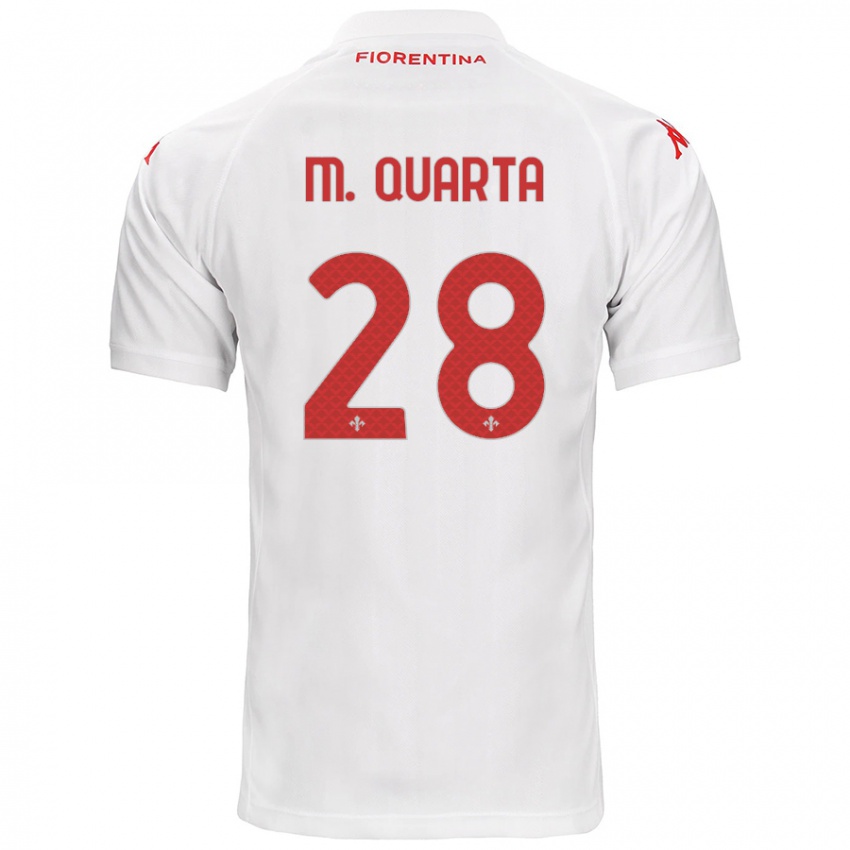 Bambino Maglia Lucas Martínez Quarta #28 Bianco Kit Gara Away 2024/25 Maglietta