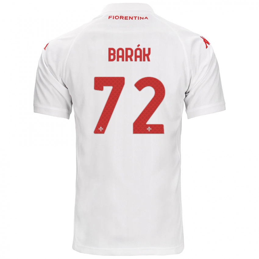 Bambino Maglia Antonin Barak #72 Bianco Kit Gara Away 2024/25 Maglietta