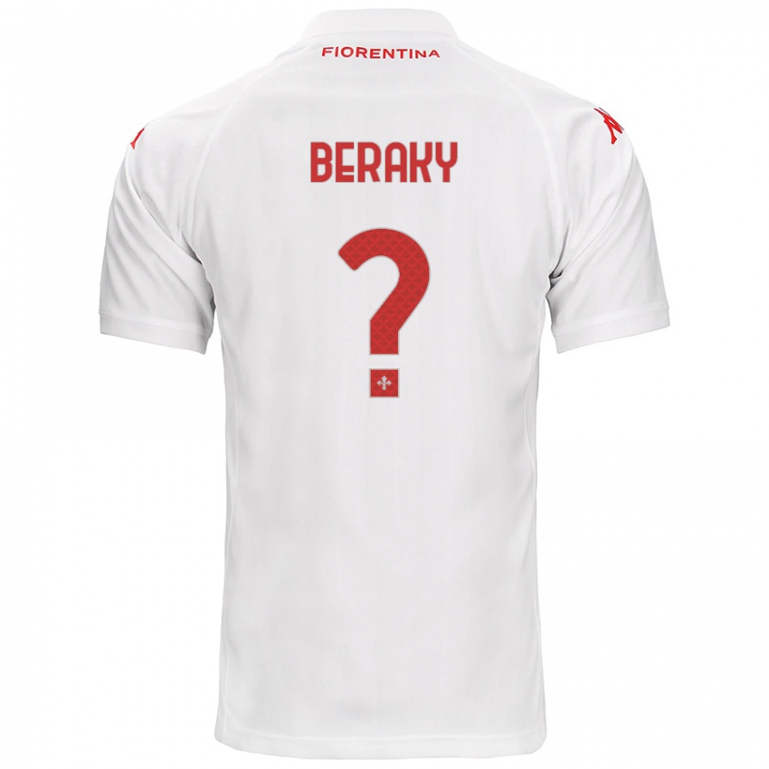 Bambino Maglia Mussie Beraky #0 Bianco Kit Gara Away 2024/25 Maglietta