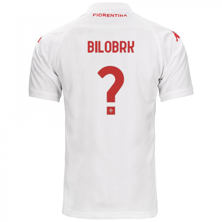 Bambino Maglia Ante Bilobrk #0 Bianco Kit Gara Away 2024/25 Maglietta