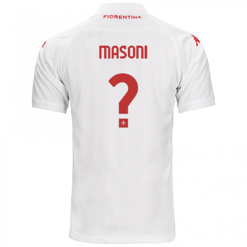 Bambino Maglia Tommaso Masoni #0 Bianco Kit Gara Away 2024/25 Maglietta