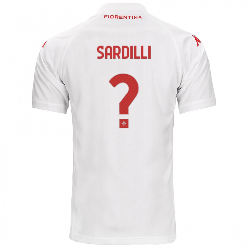 Bambino Maglia Davide Sardilli #0 Bianco Kit Gara Away 2024/25 Maglietta