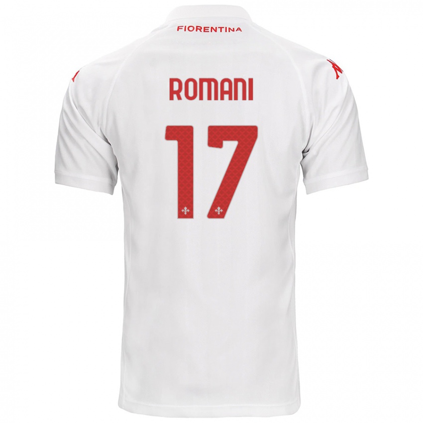 Bambino Maglia Lorenzo Romani #17 Bianco Kit Gara Away 2024/25 Maglietta