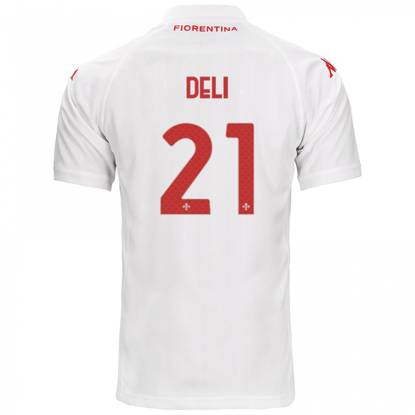 Bambino Maglia Lapo Deli #21 Bianco Kit Gara Away 2024/25 Maglietta