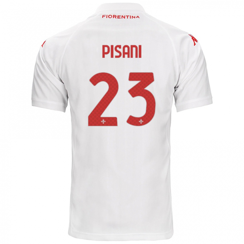 Bambino Maglia Diego Pisani #23 Bianco Kit Gara Away 2024/25 Maglietta