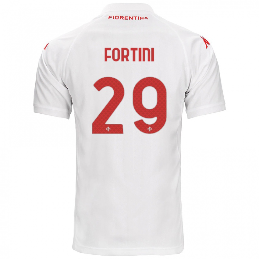 Bambino Maglia Niccolò Fortini #29 Bianco Kit Gara Away 2024/25 Maglietta