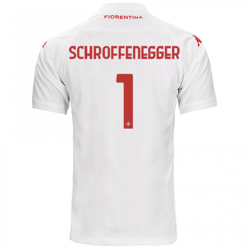 Bambino Maglia Katja Schroffenegger #1 Bianco Kit Gara Away 2024/25 Maglietta