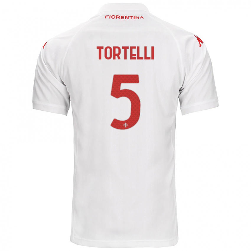 Bambino Maglia Alice Tortelli #5 Bianco Kit Gara Away 2024/25 Maglietta