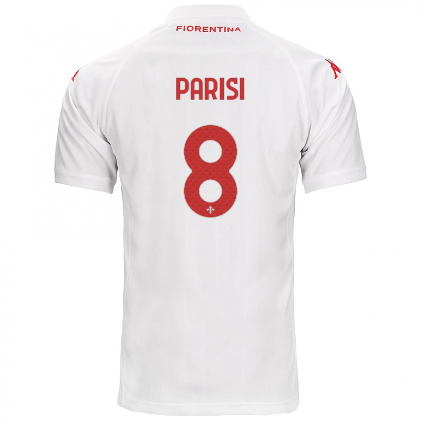 Bambino Maglia Alice Parisi #8 Bianco Kit Gara Away 2024/25 Maglietta