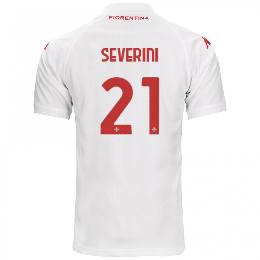 Bambino Maglia Emma Severini #21 Bianco Kit Gara Away 2024/25 Maglietta