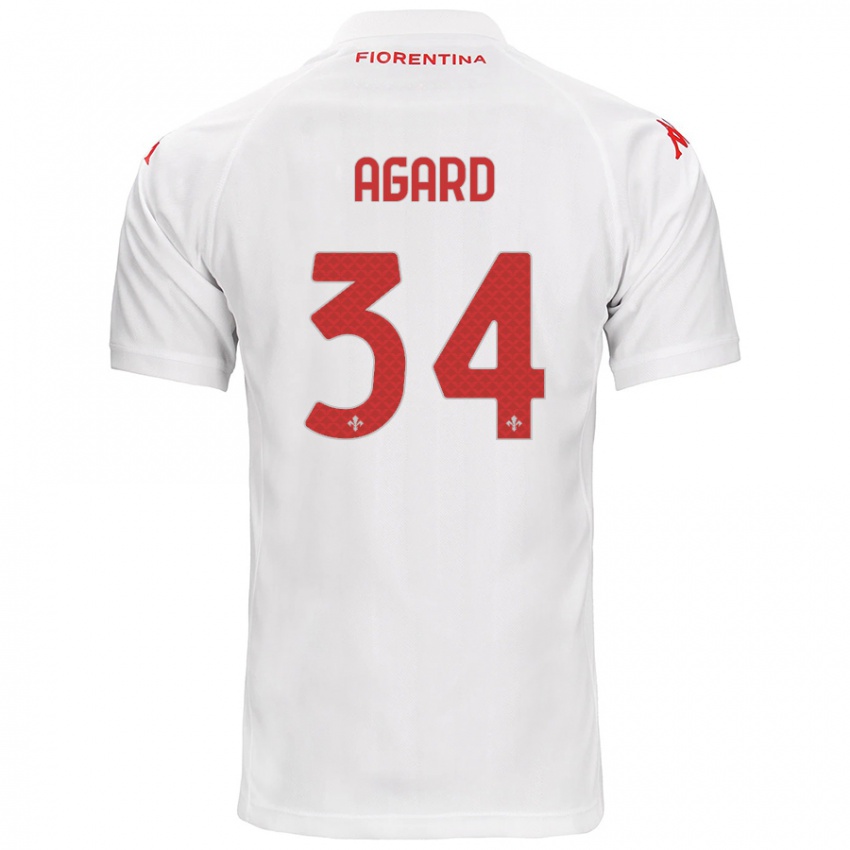 Bambino Maglia Laura Agard #34 Bianco Kit Gara Away 2024/25 Maglietta