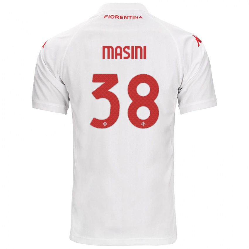 Bambino Maglia Linda Masini #38 Bianco Kit Gara Away 2024/25 Maglietta