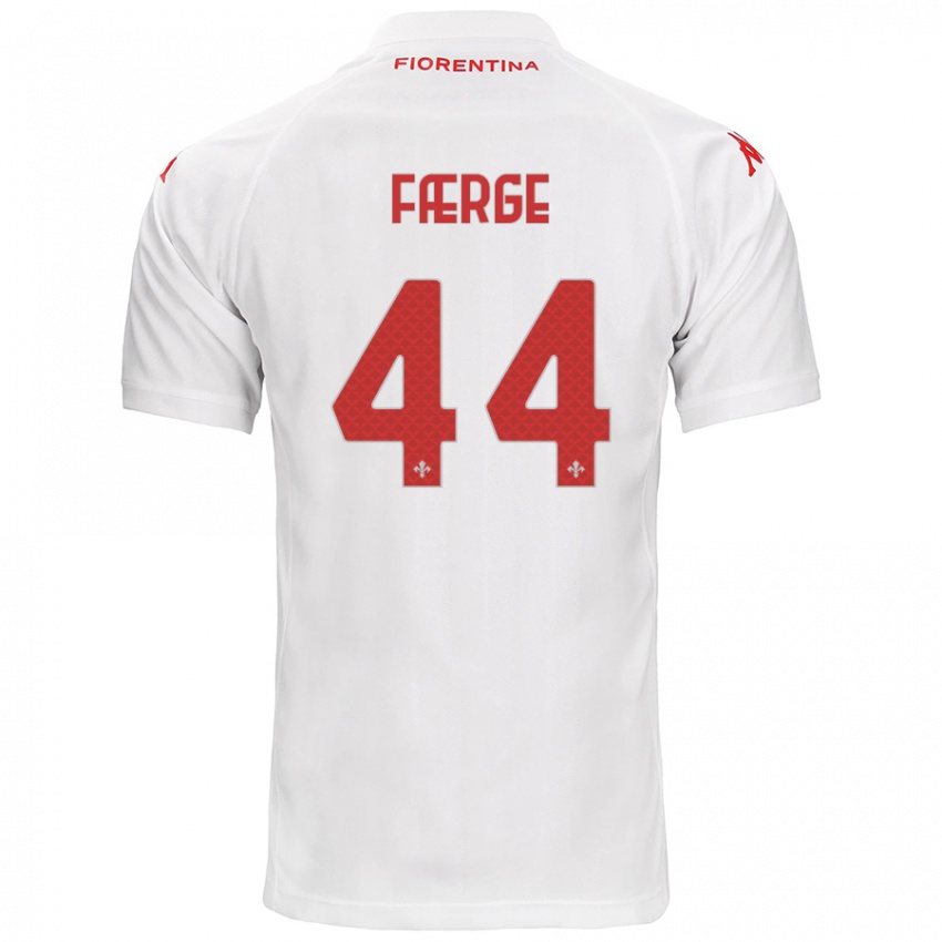 Bambino Maglia Emma Færge #44 Bianco Kit Gara Away 2024/25 Maglietta