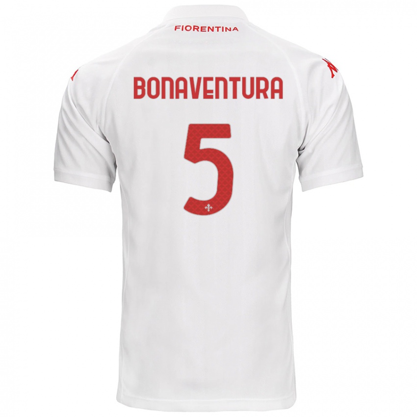 Bambino Maglia Giacomo Bonaventura #5 Bianco Kit Gara Away 2024/25 Maglietta