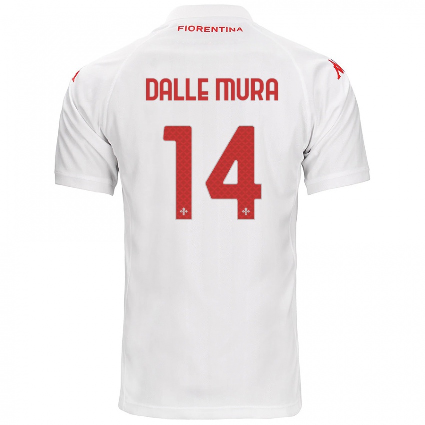 Bambino Maglia Christian Dalle Mura #14 Bianco Kit Gara Away 2024/25 Maglietta