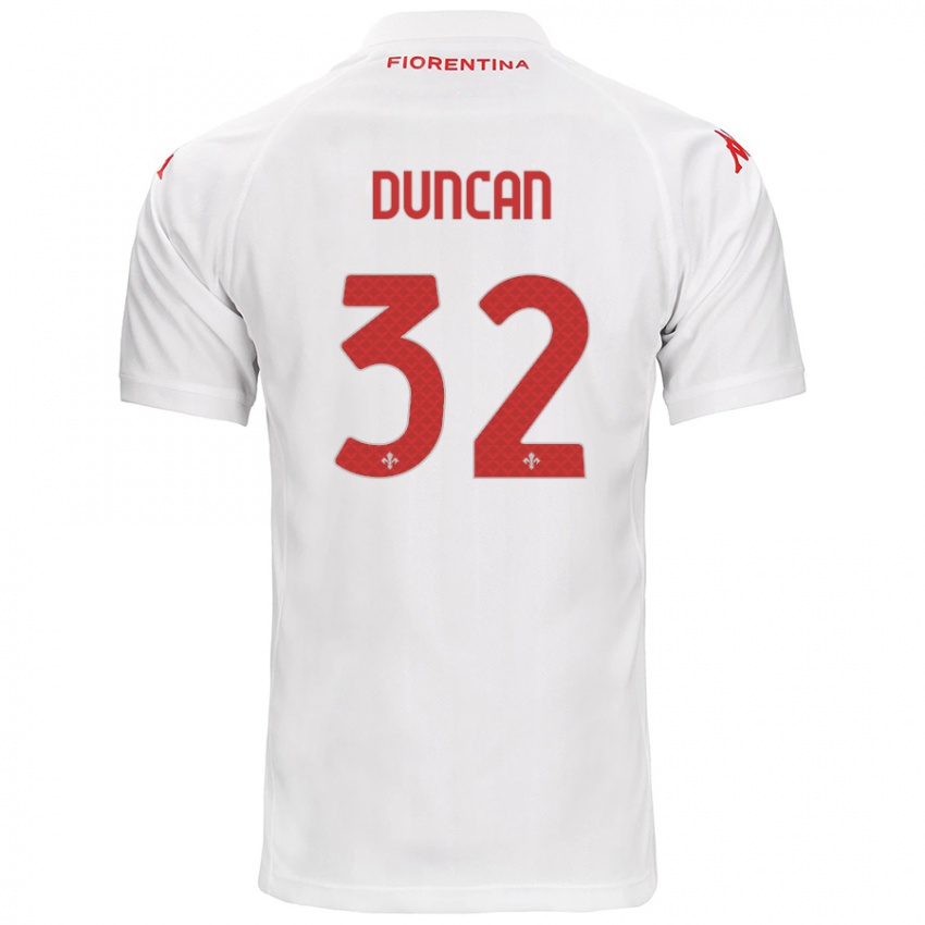 Bambino Maglia Alfred Duncan #32 Bianco Kit Gara Away 2024/25 Maglietta