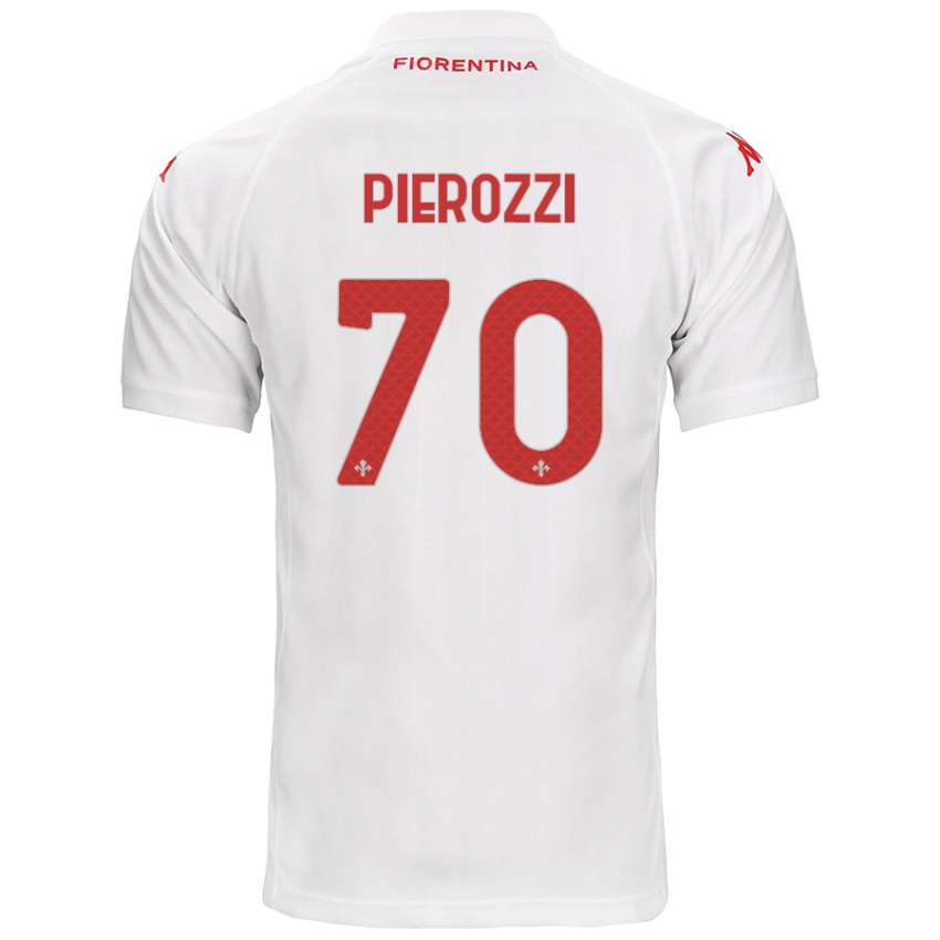 Bambino Maglia Niccolò Pierozzi #70 Bianco Kit Gara Away 2024/25 Maglietta