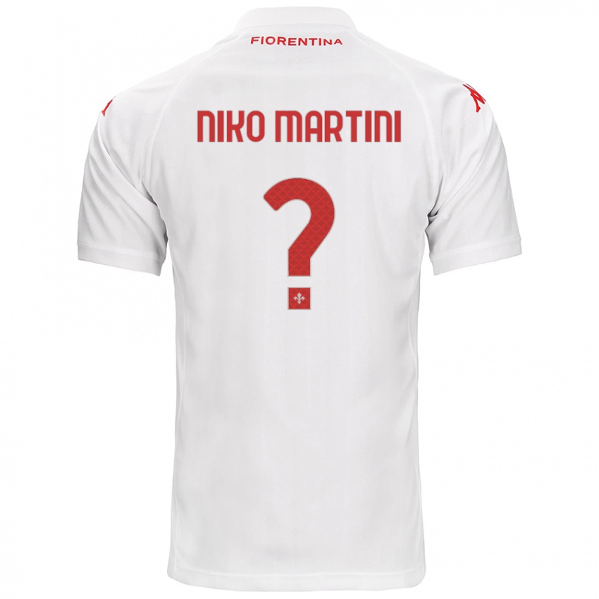 Bambino Maglia Niko Martini #0 Bianco Kit Gara Away 2024/25 Maglietta