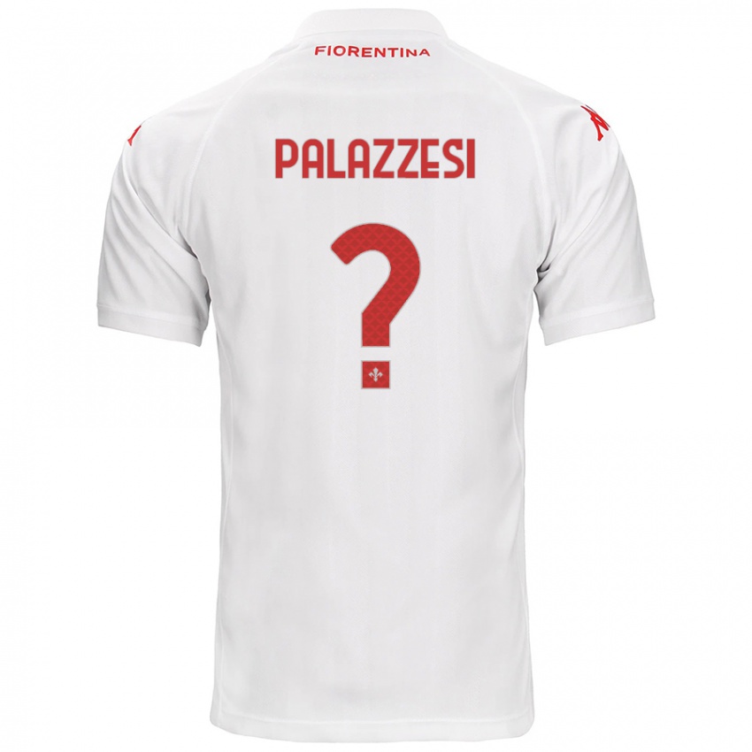 Bambino Maglia Yuri Palazzesi #0 Bianco Kit Gara Away 2024/25 Maglietta