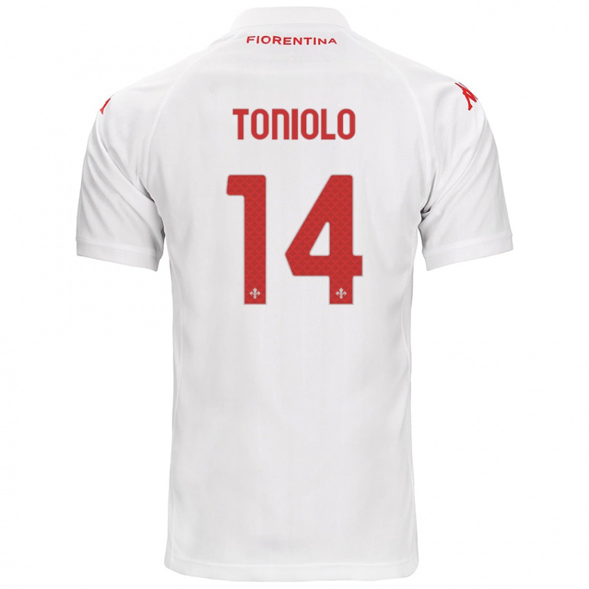 Bambino Maglia Martina Toniolo #14 Bianco Kit Gara Away 2024/25 Maglietta