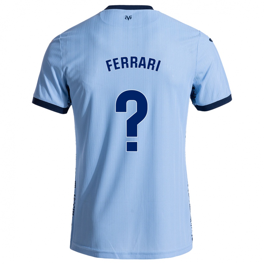 Bambino Maglia Andrés Ferrari #0 Azzurro Cielo Kit Gara Away 2024/25 Maglietta