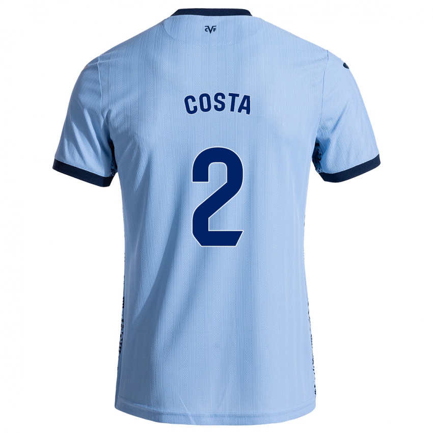 Bambino Maglia Logan Costa #2 Azzurro Cielo Kit Gara Away 2024/25 Maglietta