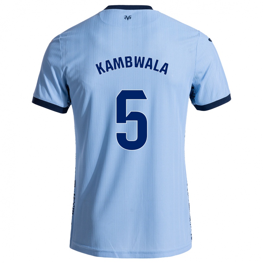 Bambino Maglia Willy Kambwala #5 Azzurro Cielo Kit Gara Away 2024/25 Maglietta