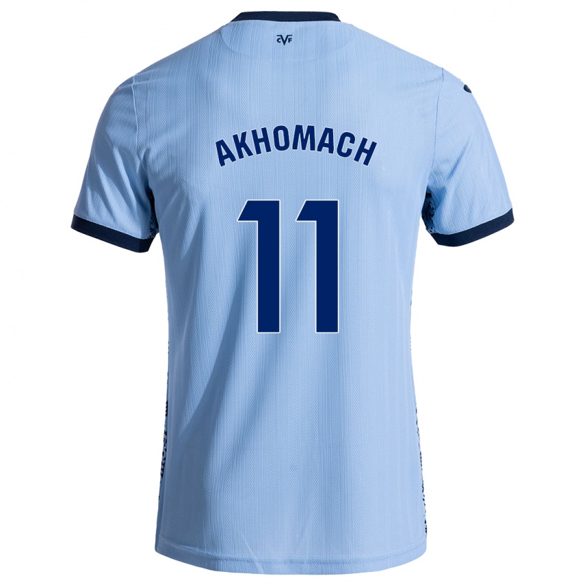 Bambino Maglia Ilias Akhomach #11 Azzurro Cielo Kit Gara Away 2024/25 Maglietta