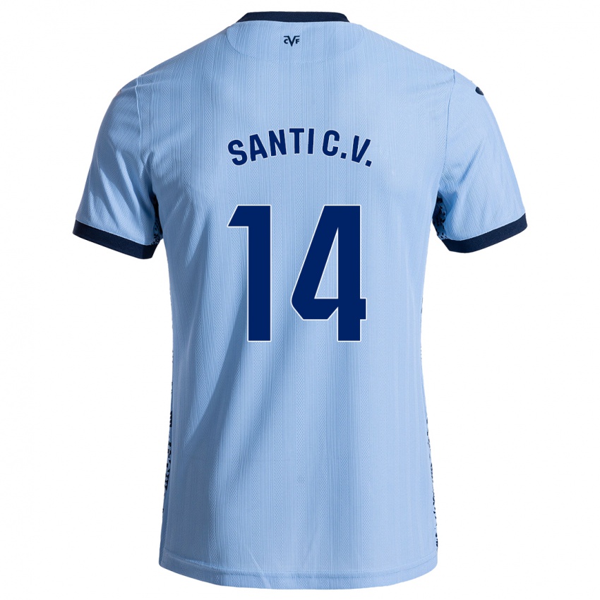 Bambino Maglia Santi Comesaña #14 Azzurro Cielo Kit Gara Away 2024/25 Maglietta