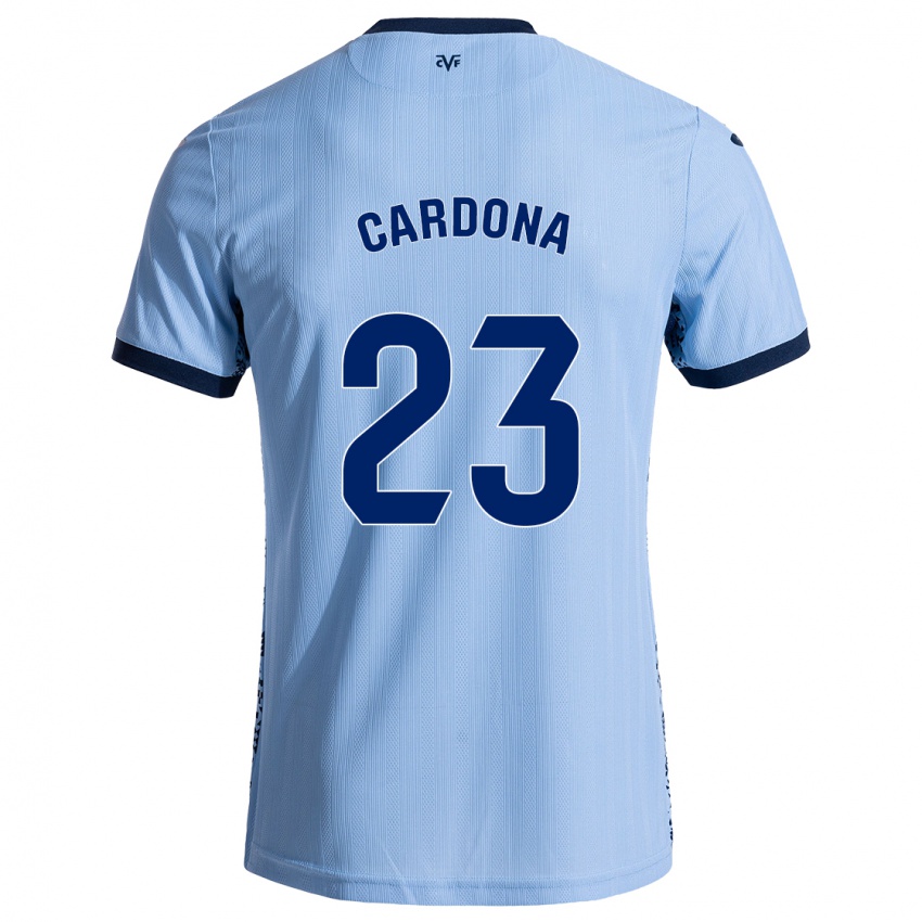 Bambino Maglia Sergi Cardona #23 Azzurro Cielo Kit Gara Away 2024/25 Maglietta