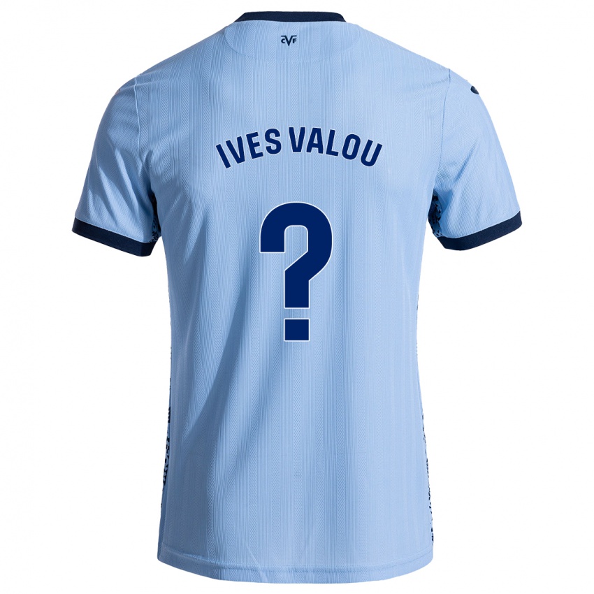 Bambino Maglia Jean Ives Valou #0 Azzurro Cielo Kit Gara Away 2024/25 Maglietta