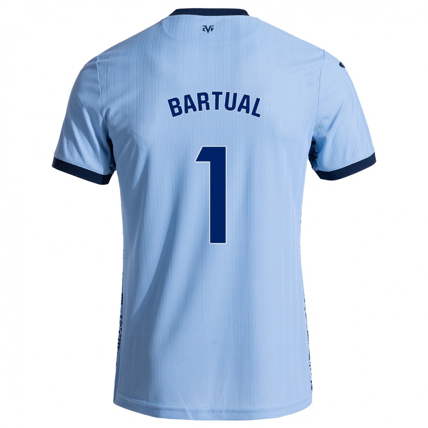 Bambino Maglia Kike Bartual #1 Azzurro Cielo Kit Gara Away 2024/25 Maglietta