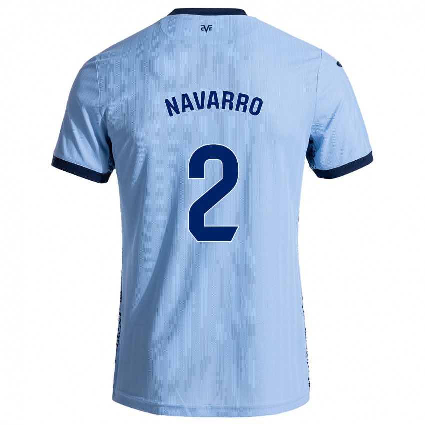 Bambino Maglia Pau Navarro #2 Azzurro Cielo Kit Gara Away 2024/25 Maglietta