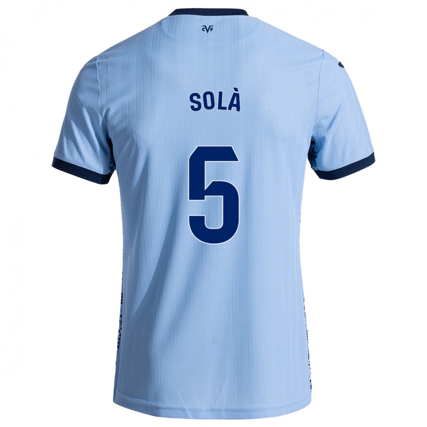 Bambino Maglia Arnau Solà #5 Azzurro Cielo Kit Gara Away 2024/25 Maglietta