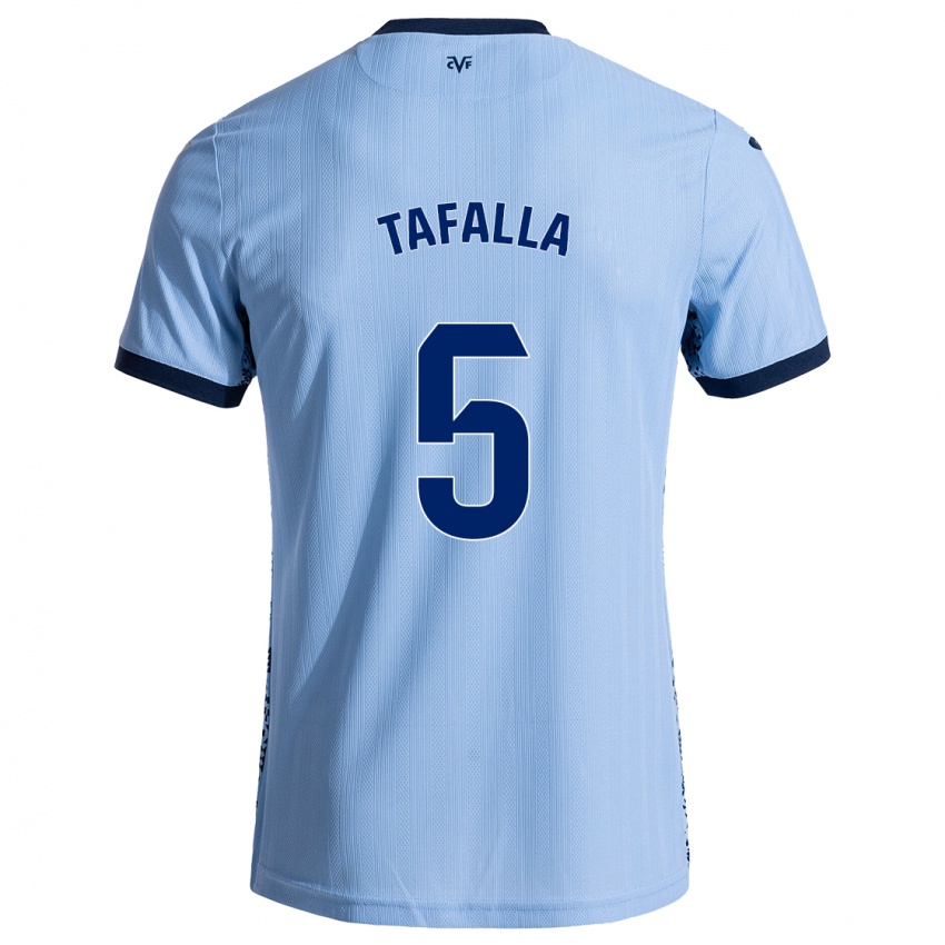 Bambino Maglia Fran Tafalla #5 Azzurro Cielo Kit Gara Away 2024/25 Maglietta