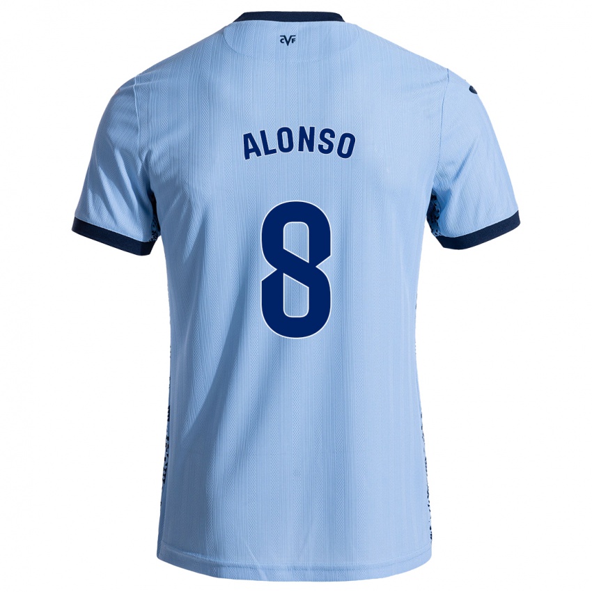 Bambino Maglia Rodri Alonso #8 Azzurro Cielo Kit Gara Away 2024/25 Maglietta