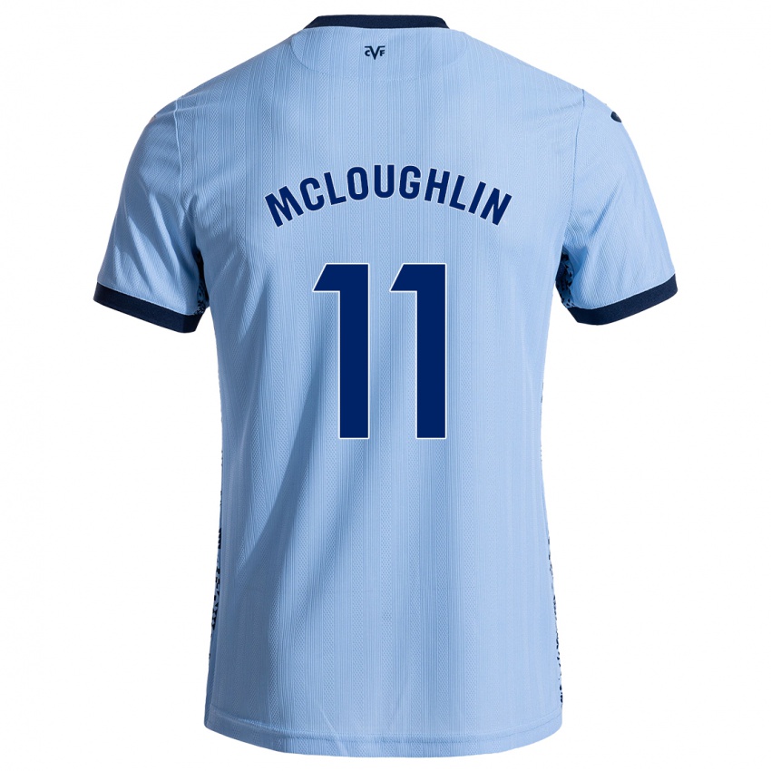 Bambino Maglia Caden Mcloughlin #11 Azzurro Cielo Kit Gara Away 2024/25 Maglietta