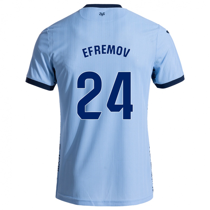 Bambino Maglia Anton Efremov #24 Azzurro Cielo Kit Gara Away 2024/25 Maglietta