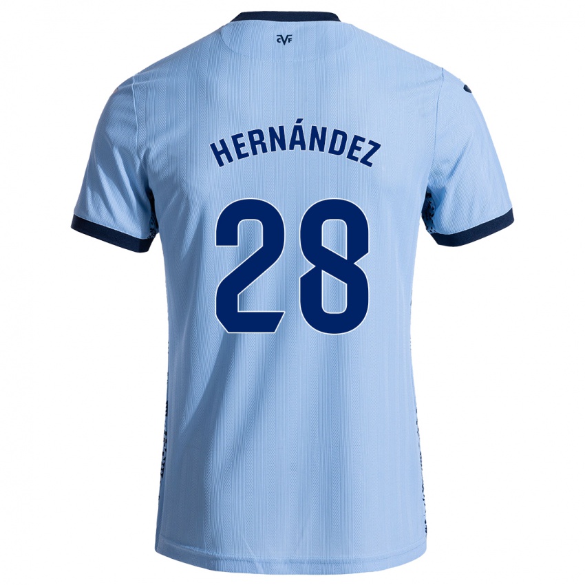 Bambino Maglia Gerard Hernández #28 Azzurro Cielo Kit Gara Away 2024/25 Maglietta