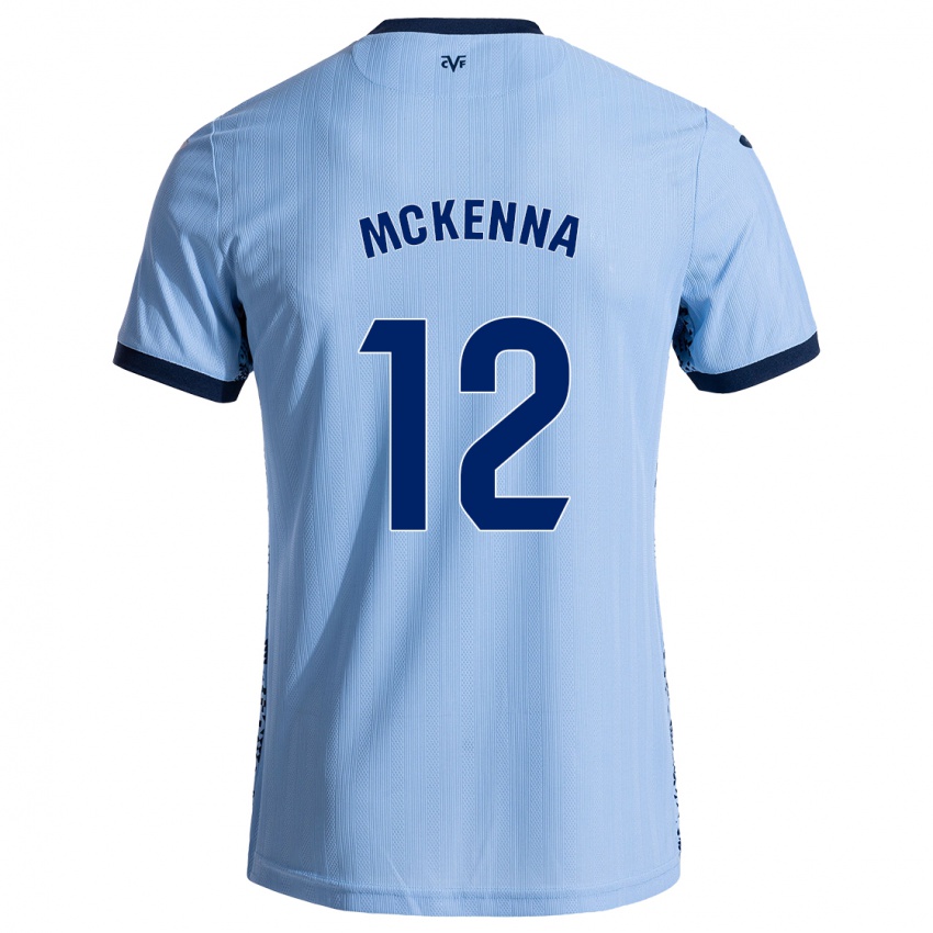 Bambino Maglia Kayla Mckenna #12 Azzurro Cielo Kit Gara Away 2024/25 Maglietta