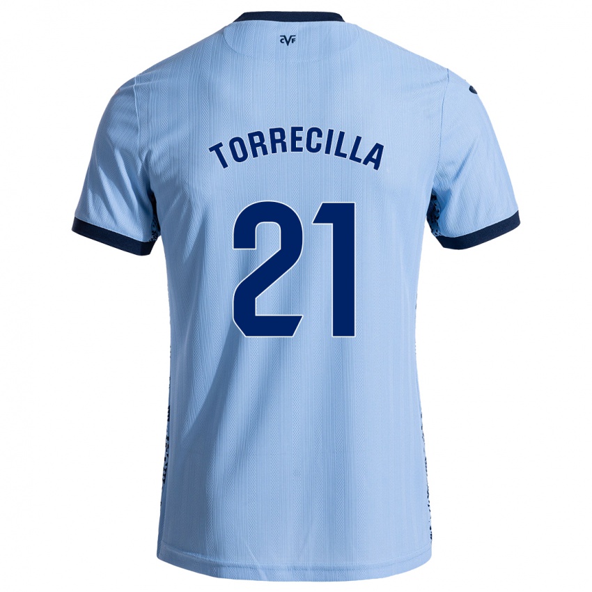 Bambino Maglia Virginia Torrecilla #21 Azzurro Cielo Kit Gara Away 2024/25 Maglietta