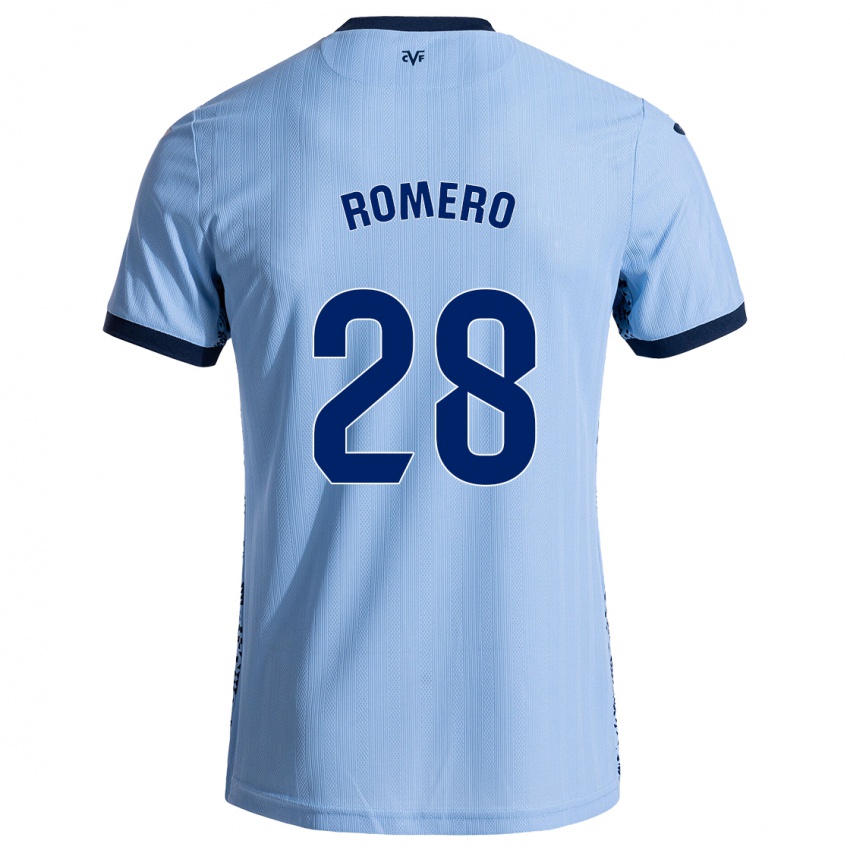 Bambino Maglia María Romero #28 Azzurro Cielo Kit Gara Away 2024/25 Maglietta